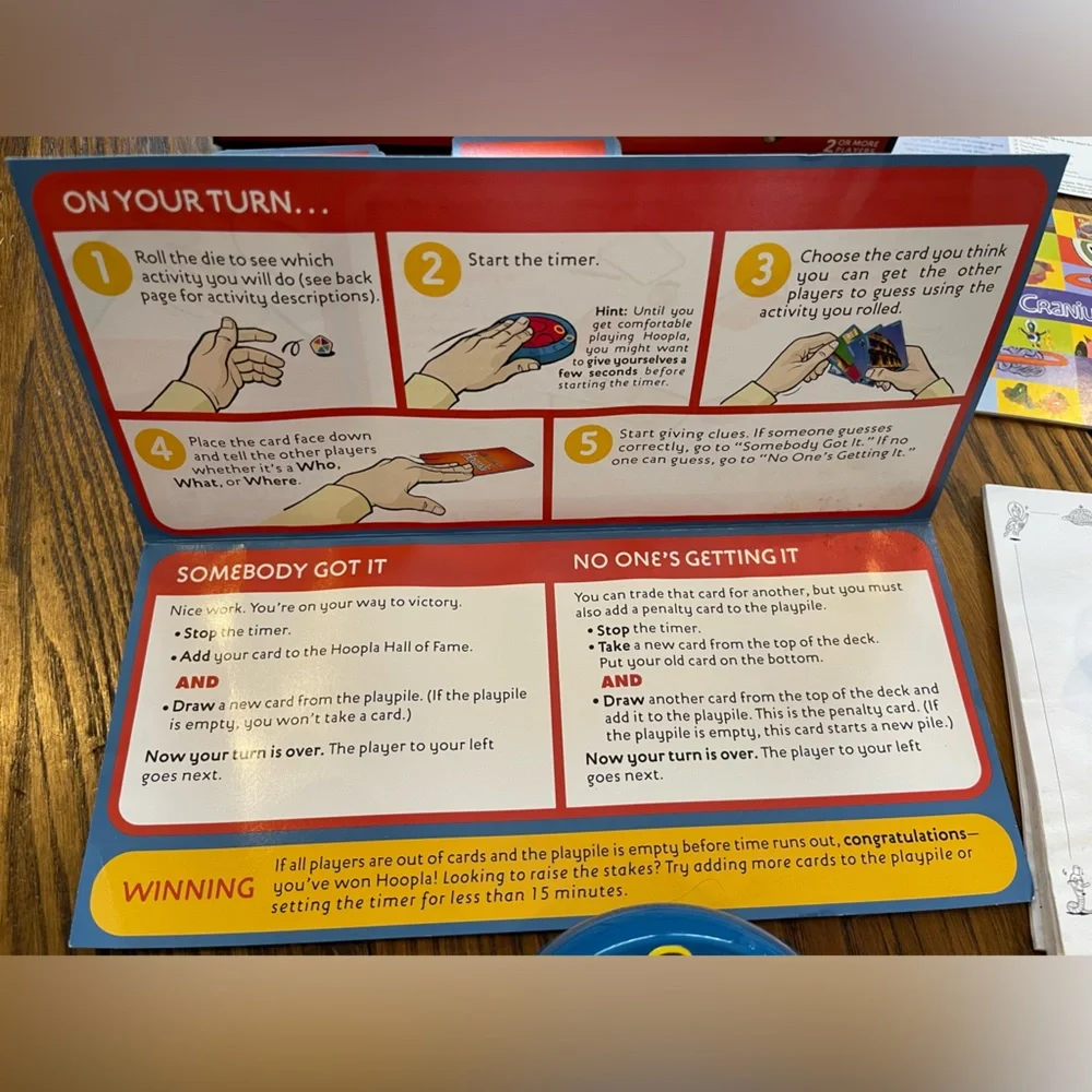 Cranium 2002 Hoopla Card Game with Timer